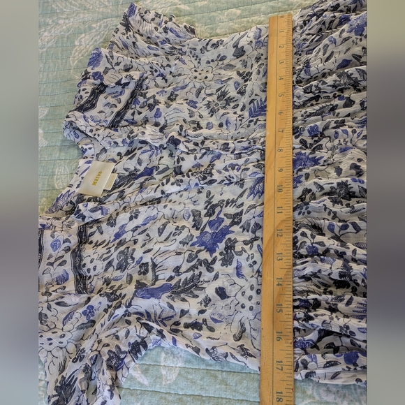 Maeve Blue and White Floral Swing Dress. Size 2 - Picture 6 of 12